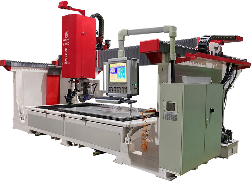 HUALONG HKNC-650J Hochleistungs-Schneid- und Strahl-5-Achsen-CNC-SawJet-Steinschneidemaschine mit Brückensäge und Wasserstrahl