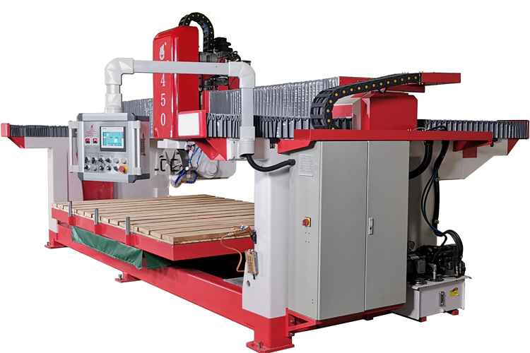 Hualong HLSQ-450 Maschinenwerkstatt Hersteller von Laserschleifschneidemaschinen Automatische Brückensteinschneidemaschine