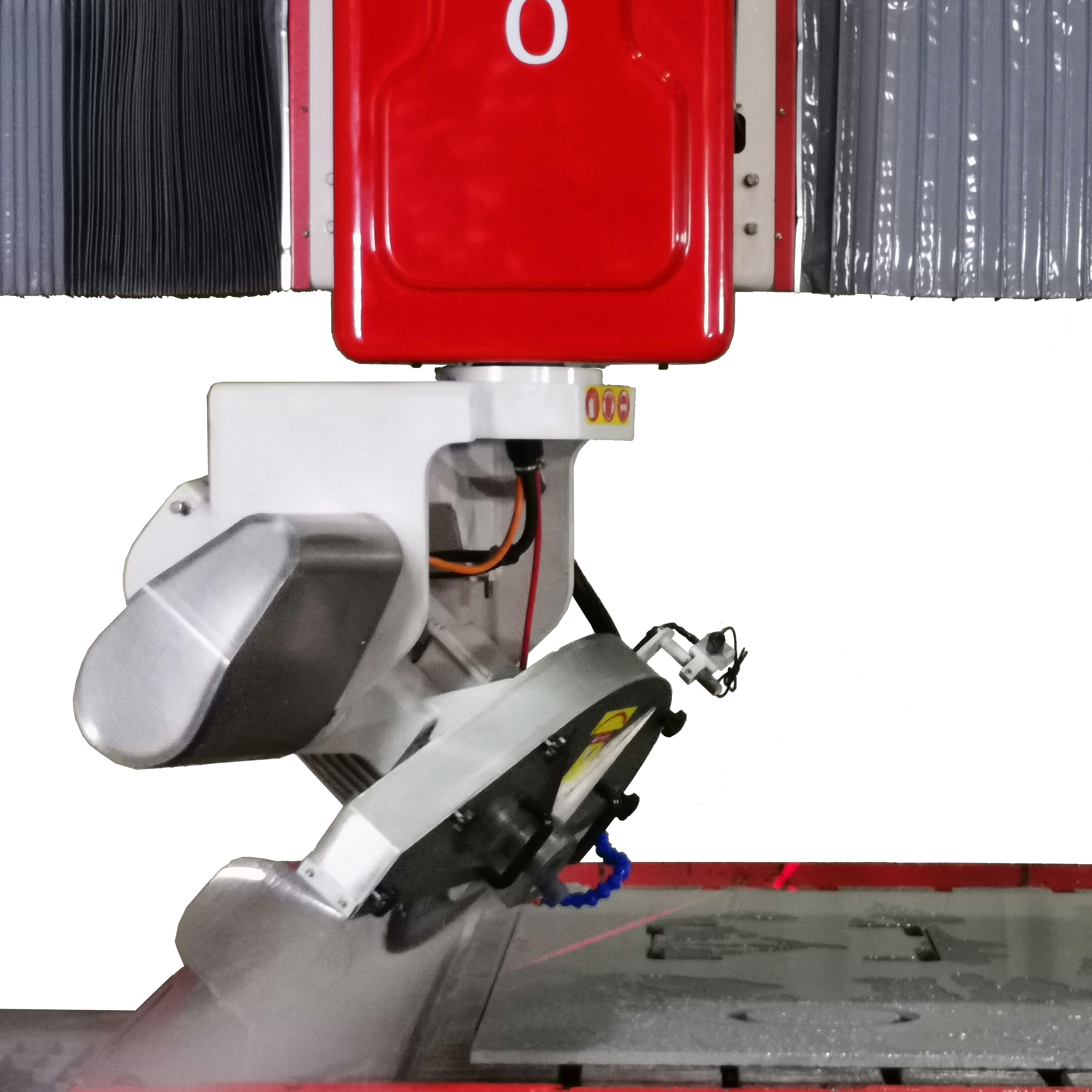 HUALONG-Steinmaschinen HKNC-Serie Marmorschneidemaschine 5-Achsen-CNC-Brückensäge zum Schneiden von Grabsteinen aus Granitquarz-Arbeitsplatten