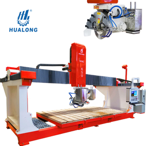 HUALONG HKNC-Serie 5-Achsen-CNC-Granitfräsgravur Steinbrückensäge mit Vakuumbewegung