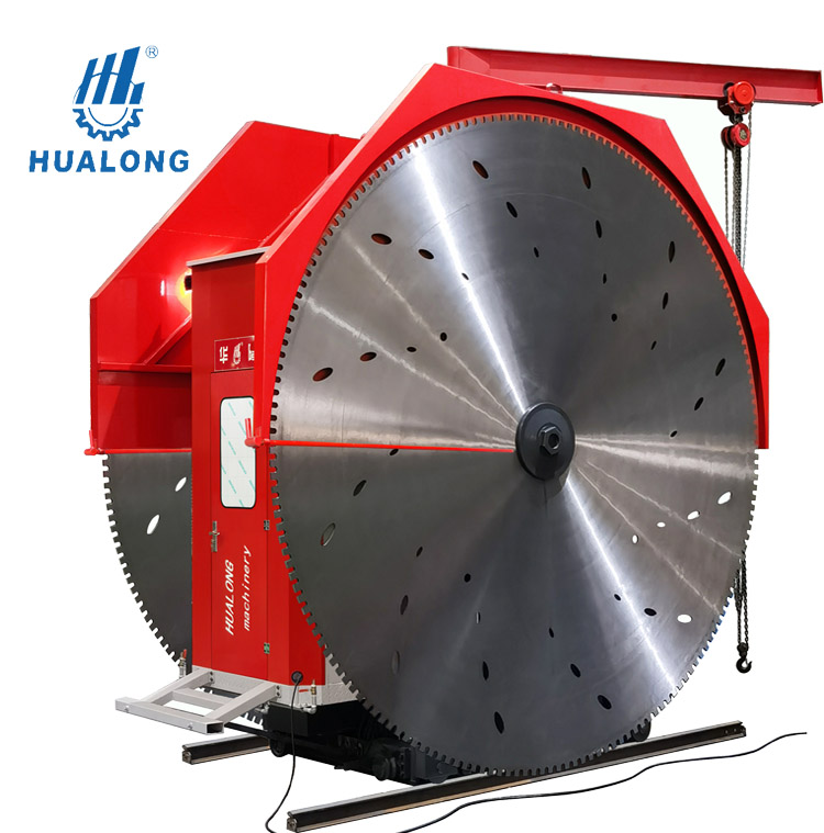 Hualong Stone Machinery High Efficiency Twin Blade Rock Rail sah Naturstein-Schneidemaschine für Granitsteinbruch 2QYKZ-2200/3300